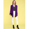 imageLock and Love Womens Draped Front Open Asymmetrical Cardigan  Casual Long Sleeve Lightweight DusterWsk850darkpurple