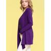 imageLock and Love Womens Draped Front Open Asymmetrical Cardigan  Casual Long Sleeve Lightweight DusterWsk850darkpurple