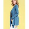 imageLock and Love Womens Draped Front Open Asymmetrical Cardigan  Casual Long Sleeve Lightweight DusterWsk850denim