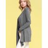 imageLock and Love Womens Draped Front Open Asymmetrical Cardigan  Casual Long Sleeve Lightweight DusterWsk850heatherdarkgrey