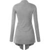 imageLock and Love Womens Draped Front Open Asymmetrical Cardigan  Casual Long Sleeve Lightweight DusterWsk850heathergrey