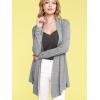 imageLock and Love Womens Draped Front Open Asymmetrical Cardigan  Casual Long Sleeve Lightweight DusterWsk850heathergrey