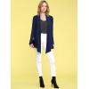 imageLock and Love Womens Draped Front Open Asymmetrical Cardigan  Casual Long Sleeve Lightweight DusterWsk850navy