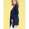 imageLock and Love Womens Draped Front Open Asymmetrical Cardigan  Casual Long Sleeve Lightweight DusterWsk850navy