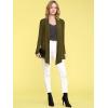 imageLock and Love Womens Draped Front Open Asymmetrical Cardigan  Casual Long Sleeve Lightweight DusterWsk850olive