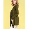 imageLock and Love Womens Draped Front Open Asymmetrical Cardigan  Casual Long Sleeve Lightweight DusterWsk850olive