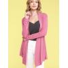 imageLock and Love Womens Draped Front Open Asymmetrical Cardigan  Casual Long Sleeve Lightweight DusterWsk850pink