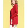 imageLock and Love Womens Draped Front Open Asymmetrical Cardigan  Casual Long Sleeve Lightweight DusterWsk850red
