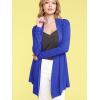 imageLock and Love Womens Draped Front Open Asymmetrical Cardigan  Casual Long Sleeve Lightweight DusterWsk850royalbrite