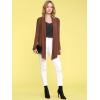 imageLock and Love Womens Draped Front Open Asymmetrical Cardigan  Casual Long Sleeve Lightweight DusterWsk850rust