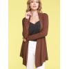 imageLock and Love Womens Draped Front Open Asymmetrical Cardigan  Casual Long Sleeve Lightweight DusterWsk850rust