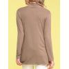 imageLock and Love Womens Draped Front Open Asymmetrical Cardigan  Casual Long Sleeve Lightweight DusterWsk850taupe