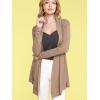 imageLock and Love Womens Draped Front Open Asymmetrical Cardigan  Casual Long Sleeve Lightweight DusterWsk850taupe