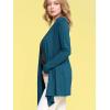 imageLock and Love Womens Draped Front Open Asymmetrical Cardigan  Casual Long Sleeve Lightweight DusterWsk850teal