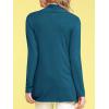 imageLock and Love Womens Draped Front Open Asymmetrical Cardigan  Casual Long Sleeve Lightweight DusterWsk850teal