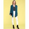 imageLock and Love Womens Draped Front Open Asymmetrical Cardigan  Casual Long Sleeve Lightweight DusterWsk850teal