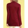 imageLock and Love Womens Draped Front Open Asymmetrical Cardigan  Casual Long Sleeve Lightweight DusterWsk850wine