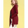 imageLock and Love Womens Draped Front Open Asymmetrical Cardigan  Casual Long Sleeve Lightweight DusterWsk850wine