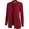 imageLock and Love Womens Open Front Knit CardiganWsk926burgundy