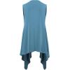 imageLock and Love Womens Sleeveless PrintSolid Draped Open Front Cardigan Vest Asymmetric Hem Plus SizeWsk1071denim