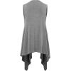 imageLock and Love Womens Sleeveless PrintSolid Draped Open Front Cardigan Vest Asymmetric Hem Plus SizeWsk1071heathergrey