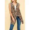 imageLock and Love Womens Sleeveless PrintSolid Draped Open Front Cardigan Vest Asymmetric Hem Plus SizeWsk1071leopard