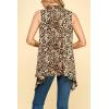 imageLock and Love Womens Sleeveless PrintSolid Draped Open Front Cardigan Vest Asymmetric Hem Plus SizeWsk1071leopard