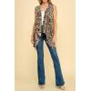 imageLock and Love Womens Sleeveless PrintSolid Draped Open Front Cardigan Vest Asymmetric Hem Plus SizeWsk1071leopard