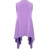 imageLock and Love Womens Sleeveless PrintSolid Draped Open Front Cardigan Vest Asymmetric Hem Plus SizeWsk1071lilac