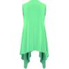 imageLock and Love Womens Sleeveless PrintSolid Draped Open Front Cardigan Vest Asymmetric Hem Plus SizeWsk1071mint