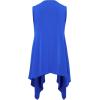imageLock and Love Womens Sleeveless PrintSolid Draped Open Front Cardigan Vest Asymmetric Hem Plus SizeWsk1071royalbrite