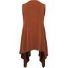 imageLock and Love Womens Sleeveless PrintSolid Draped Open Front Cardigan Vest Asymmetric Hem Plus SizeWsk1071rust