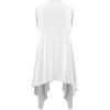 imageLock and Love Womens Sleeveless PrintSolid Draped Open Front Cardigan Vest Asymmetric Hem Plus SizeWsk1071white