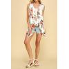 imageLock and Love Womens Sleeveless PrintSolid Draped Open Front Cardigan Vest Asymmetric Hem Plus SizeWsk1071whitefloral