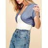 imageLock and Love Womens Versatile Open Front Lightweight Short Sleeve Bolero ShrugWsk1529ashblue