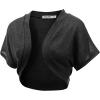 imageLock and Love Womens Versatile Open Front Lightweight Short Sleeve Bolero ShrugWsk1529black