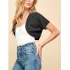 imageLock and Love Womens Versatile Open Front Lightweight Short Sleeve Bolero ShrugWsk1529black