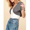 imageLock and Love Womens Versatile Open Front Lightweight Short Sleeve Bolero ShrugWsk1529charcoal