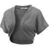 imageLock and Love Womens Versatile Open Front Lightweight Short Sleeve Bolero ShrugWsk1529heatherdarkgrey