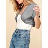 imageLock and Love Womens Versatile Open Front Lightweight Short Sleeve Bolero ShrugWsk1529heatherdarkgrey