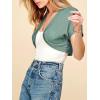 imageLock and Love Womens Versatile Open Front Lightweight Short Sleeve Bolero ShrugWsk1529huntergreen