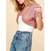 imageLock and Love Womens Versatile Open Front Lightweight Short Sleeve Bolero ShrugWsk1529mauve