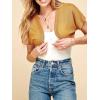 imageLock and Love Womens Versatile Open Front Lightweight Short Sleeve Bolero ShrugWsk1529mustard