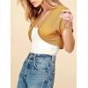 imageLock and Love Womens Versatile Open Front Lightweight Short Sleeve Bolero ShrugWsk1529mustard