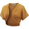 imageLock and Love Womens Versatile Open Front Lightweight Short Sleeve Bolero ShrugWsk1529mustard