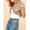 imageLock and Love Womens Versatile Open Front Lightweight Short Sleeve Bolero ShrugWsk1529taupe