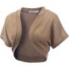 imageLock and Love Womens Versatile Open Front Lightweight Short Sleeve Bolero ShrugWsk1529taupe
