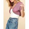 imageLock and Love Womens Versatile Open Front Lightweight Short Sleeve Bolero ShrugWsk1529wine