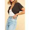 imageLock and Love Womens Versatile Open Front Lightweight Short Sleeve Bolero ShrugWsk1785brown