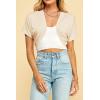 imageLock and Love Womens Versatile Open Front Lightweight Short Sleeve Bolero ShrugWsk1785cream